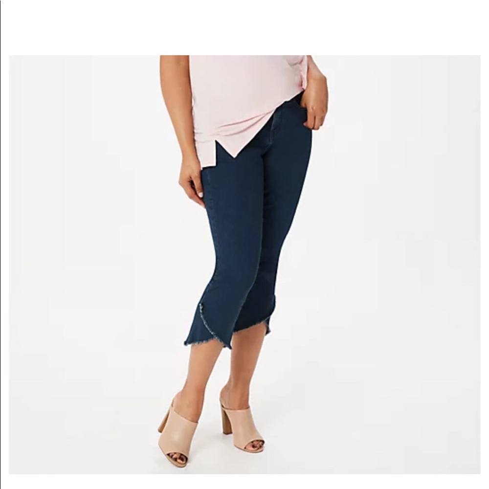 NYDJ Capri Jeans with Crisscross Hem - Firesky